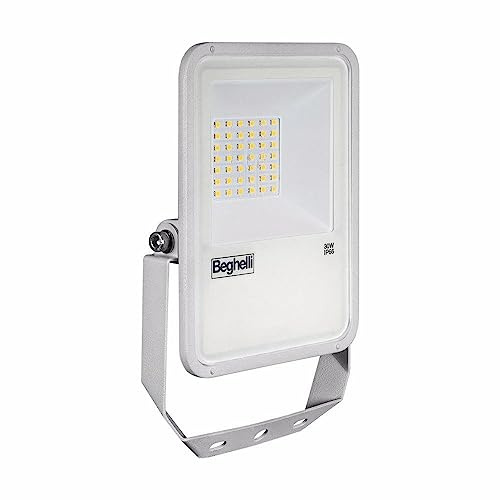 Beghelli 86151 Floodlight FL Proiettori da Esterno, 30W Bianco IP66 4K