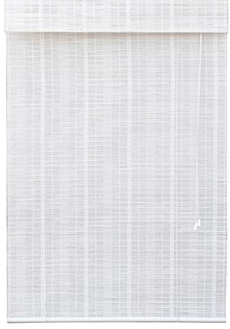 sgxxkj123 Weiße Bambusrollos Blickdicht,Fenster-Rollo Bambus,Innen Sonnenschutz und Sichtschutz Rollo Seitenzugrollo,for Indoor Und Outdoor,Teehaus,Mit Beschlag (50 * 100cm/20 * 39in)