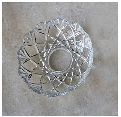 LiFBeauTiFul 2Pcs Glass Crystal Dia100mm Bobeches Bowl, Lamp Elbow Support, Candle Holder, Wedding Decor, Chandelier Tray, Light Accessories home (Color : Central Hole 30mm)