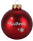 Herz & Heim® Weihnachtskugel aus Glas mit persönlicher Gravur/Rot oder Weiß/Matt oder Hochglanz/Ø 8 oder 10 cm/Verschiedene Motive Ø 10 cm, Rot Matt, Schneekristall