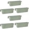 FRANKYSTAR Rondine 60 - set di 6 balconiere intrecciate da 60cm con agganci regolabili e riserva d'acqua (Salvia)