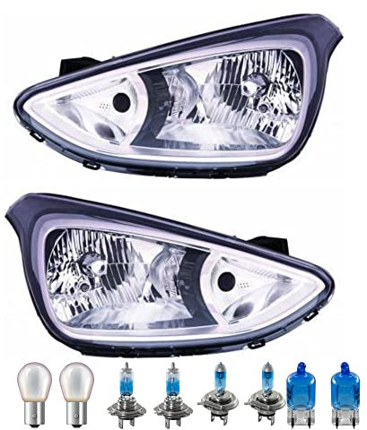 EISENFELS Set 106565066 erstellt mit Scheinwerfer links und rechts + OSRAM COOL BLUE INTENSE H4 H7 Leuchtmittel kompatibel mit i10 BA IA