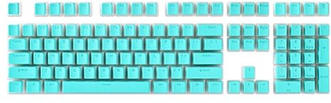 Fxndknjks 1Set Pudding Keyboard Hat Box Mechanical Keyboard Double Skin Milk Transparent Keycap Game Keyboard Cap ()