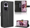 Cover per Oppo Reno 10(Reno10)/Reno 10 Pro(Reno10 Pro) custodie,Premium Portafoglio Magnetica Flip Case,Custodia con fibra di carbonio-Nero