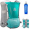 HINATAA Leichter Trinkrucksack zum Laufen, 5 l, 190 g, Laufweste für Damen und Herren, zum Radfahren, Laufen, Klettern, Wandern (Grün+500ML Kettle)