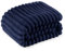 Bedsure Fluffy Fleece Throw Blanket for Bed - Soft Cosy Warm Blankets for Sofa, Soft Cute Double Size Throw Gifts for Women and Girls, Navy, 150x200 cm