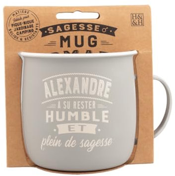 Mug Nomade - Mug à thé et café personnalisé Alexandre - Cadeau pour Femme, Couleurs Pastel.