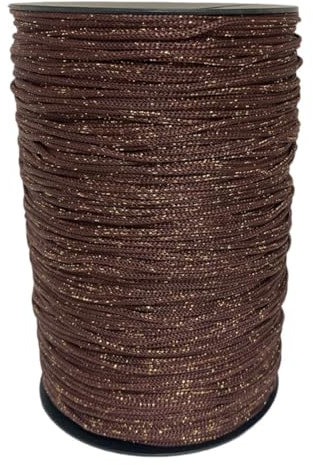CORDONCINO THAI PER BORSE ALL' UNCINETTO ROCCA 500GR VARI COLORI (MARRONE ORO 75)