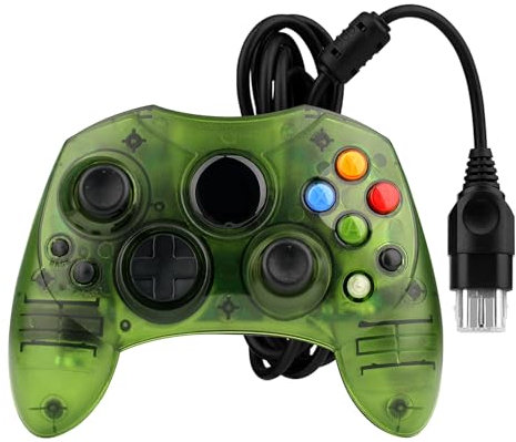 OSTENT Controllore Cablato Gamepad Joystick S Type 2 A per Microsoft Old Generation Xbox Console Videogiochi Colore Verde