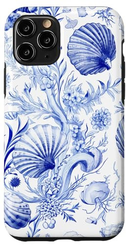 iPhone 11 Pro Coastal Beach Summer Blue Ocean Seashell Aesthetic Toile Case