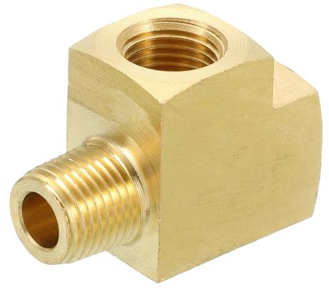 QUARKZMAN Raccord en T en Laiton, 1/8 x 1/8 x 1/8 Npt, Raccord en T à 3 Voies pour Connecter les Pipelines de Transport de Gaz, 1 Pièce