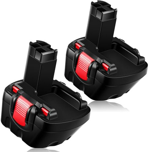 Catastro 2 pezzi BAT043 12V 3.6Ah Batteria di Ricambio per Bosch Batteria Ni-MH Compatibile BAT120 BAT139 2607335542 2607335526 2607335274 2607335709 per Bosch GSR 12-2 12VE-2 PSR 12 GSB 12VE-2 22612