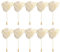 PATIKIL Rosenanstecker, 10er Pack Bräutigam Hochzeitsanstecker Tasche Handgemachte Blumen Reversnadel Anstecker für Männer Hochzeitszeremonie Party Prom, Creme