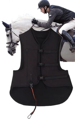 Airbag-Weste Für Den Reitsport, Airbagweste Herren, Airbag Weste Motorrad, Fahrrad Airbag Wird Ohne CO2-Kartusche Geliefert Für Kinder, Damen Und Herren-Reitausrüstung XXS
