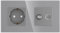 PULSAR Sat Kabel Dose Unterputz mit 2-Fach Rahmen aus Glas Grau Kabel/SAT Anschlussdose Antennendose TV Dose Unterputz TV SAT Kabel Kombination