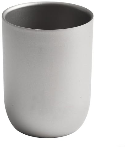 Ti Cup, verres à bière à double paroi isothermes pour bière, lait, café, jus (gris, 240 ml)