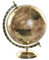 DRW Globus Terraqueo Weltkugel, Braun und Gold, 24 x 24 x 29 cm