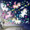 Einhorn Leuchtsticker Leuchtsterne Kinderzimmer Wandtattoo Leuchtend Wandaufkleber Leuchtaufkleber Selbstklebend Fluoreszierend Aufkleber Wanddeko für Mädchen Babyzimmer Deko Geschenke (Grün)