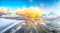 Acryl-Bild 50 x 30 cm: Hervorragende Winterlandschaft am Strand von Skagsanden mit beleuchteten Wolken bei Sonnenaufgang. Beliebtes Touristenziel. (162605377)