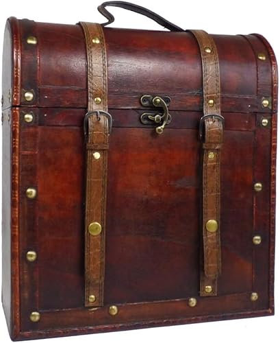 Generic Antique Style Wooden Wine Bottle Presentation Box, H 36, W 14, L 32 cm