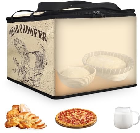 Bread Dough Proofer with Heater, Electric Pizza Dough Proofing Box Temperature Control Proofing Accessories, Bread Proofer Kit with Temp Probe for Making Bread, Yogurt, Handmade Soap