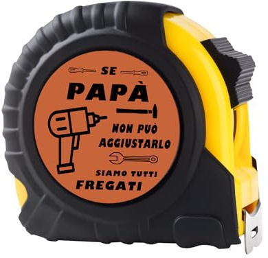 Lueaurra Regalo Festa del Papà, Misuratore a Nastro per Papà, Regali Compleanno Natale per Papà, Strumenti di Misurazione a Nastro Incisi in Vera Pelle Regali per Papà P