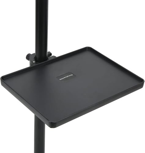 CYSFETENA 16,5x22cm Mic Stand, Abs Stabiler Mikrofonständer Tisch, Multifunktionaler Notenständer Tisch mit Verstellbaren Klemmen für Mikrofone, Handys, Kleine Gegenstände