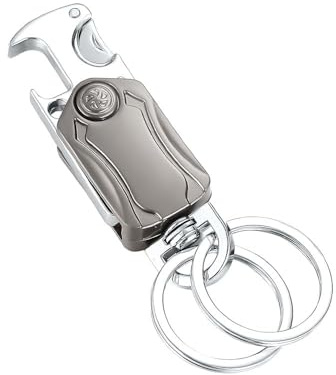 ASISUN Porte clef multifonctionnel,Ouvre-Bouteille，Porte-clés,Gadget Homme,support pour téléphone portable, etc.