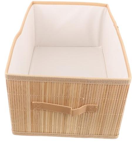 CIYODO Bambus Aufbewahrungsbox Faltbarer Korb für Kleidung Multifunktionskorb für Schreibtisch Organizer für Kleiderschrank Platzsparend und Vielseitig Einsetzbar