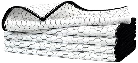 Cosswe 8 Stück Fensterputztücher Carbon Tücher Streifenfrei Mikrofaser | Für kristallklare Reinigung von Fenstern, Glas, Spiegeln, Bildschirmen & Allen glatten Oberflächen (30x30cm)