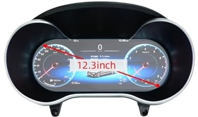 Cuadro de Instrumentos Digital LCD de 12,3 Pulgadas Compatible con Mercedes-Benz Clase C GLC W205 X253 (2015-2020). Velocímetro. Pantalla para Coche,Pantalla táctil