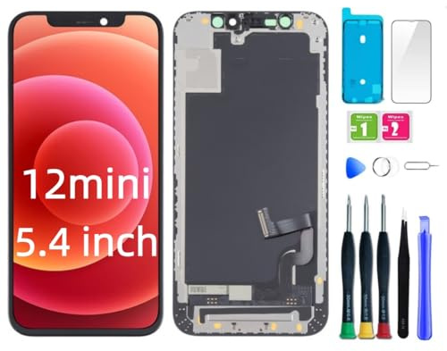 bstdianzi Pantalla de Repuesto para iPhone 12 Mini de 5,4 Pulgadas, Pantalla LCD con 3D Touch Compatible con los Modelos, Conjunto de digitalizador con Herramientas de reparación