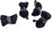 OMEM wasserdichte Regenstiefel für Welpen, 4er-Set Haustierstiefel, weiche wasserdichte Hundeschuhe (XS,Noir)
