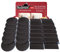 Yelanon Lot de 24 Patins antidérapants de 63 mm, antidérapants pour Pieds de Meubles, Pieds de Meubles en Caoutchouc Autocollants, Protection de Sol en Bois Dur pour Garder Les Bouchons de canapé