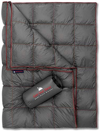 Get Out Gear Daunen-Campingdecke – für den Außenbereich, leicht, verstaubar, 650 Füllung, kompakt, wasserdicht und warm, Rucksackreisen, Steppdecke für Camping, Wandern, Reisen, Hängematte