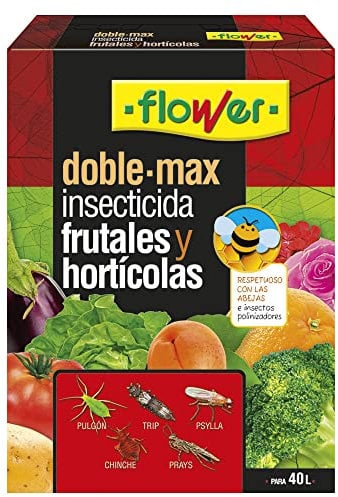 Flower - Insecticida Doble MAX EW | Eficaz para Frutales y Hortalizas | contra Trips, Pulgones, Mosca Blanca y Psilas | Registro nº 16.417, Color Único (embalaje puede variar)