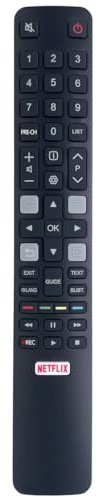 FOXRMT RC802N pour Télécommande TCL Smart TV, Telecommande Universelle TCL Adaptée à la TCL TV 32ES560 32ES580 40ES560 43EP640 43EP660 50DP660 50EP640 50EP660 50EP680 55DC760