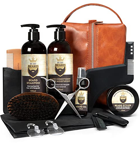 Toys4boys Kit Soin Barbe Homme - Pleine Taille Kit Barbe Homme - Coffret Barbe Homme Complet - Entretien Barbe Homme Naturels - Produit Barbe Homme de Haute Qualité - Idéal comme Cadeau Homme