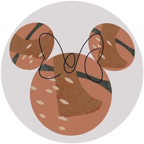 Komar Disney DOT DD1-038 Papier peint photo rond et autocollant en intissé pour chambre d'enfant Motif Minnie Terra Diamètre 125 cm