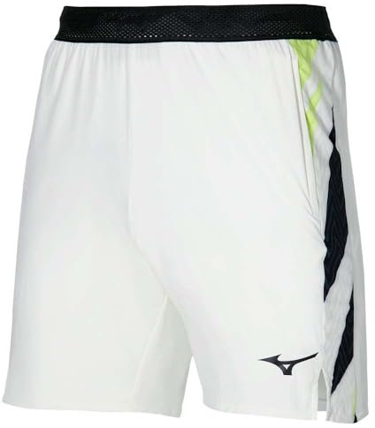 Mizuno Amplify Herren-Shorts, 20,3 cm, Weiß, Größe L