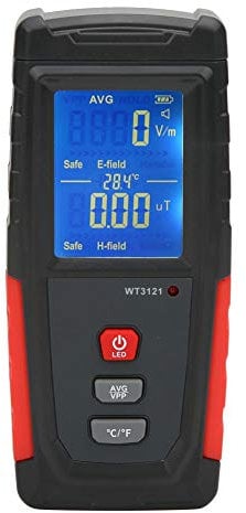 EMF Messgerät, Digitaler Elektromagnetische Felder Handgehaltener LCD EMF Detektor Wiederaufladbarer Strahlungsdetektor Elektromagnetische Strahlung Messgerät für Büro, Outdoor