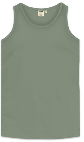 D555 Mens Adults Fabio Plain Muscle Vest Khaki 3XL