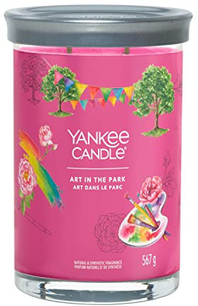 Yankee Candle Signature Duftkerze | Art in The Park Große Tumbler Kerze mit Doppeldochten | Sojawachs-Mischung lang brennende Kerze | perfekte Geschenke für Frauen (1728878E)