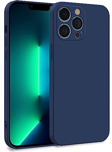MyGadget Funda para iPhone 13 Pro en Silicona TPU - Carcasa de Doble Capa - Case Resistente Antigolpes y Anti choques - Ultra Protectora Azul Oscuro