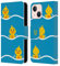 Head Case Designs Remando Pato de Kawaii Carcasa de Cuero Tipo Libro Compatible con Apple iPhone 13 Mini