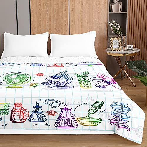 Odot 3D Muster Tagesdecke Steppdecke Bettüberwurf Bettdecke Stepp Decke Sofaüberwurf Gesteppt Waschbare Klimaanlage Wohndecke Doppelbett Reisedecke (130x150cm,Gemaltes Karo)