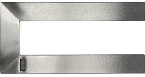 SIMAUSROM Garderobenstange U Form links - Kleiderstange 300x150mm für die Garderobe unter der Hutablage, Edelstahl gebürstet