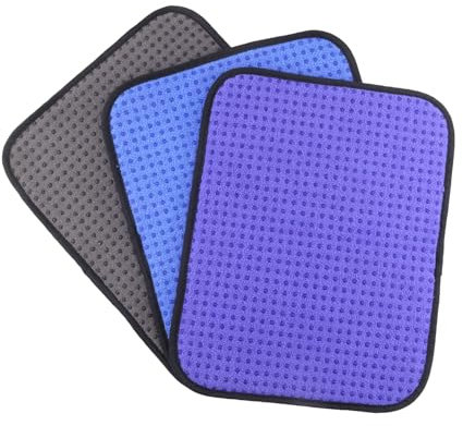 BRAVER LEMON 3PCS 10 x 8 Inches Colorful Bowling Microfiber Towel Easy Wipe Off Grip for Cleaning Bowling Ball from Dirt/Oil Bowling Accessories