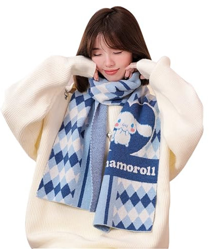 Roffatide Cartoon Plaid Schals für Frauen Herbst Winter Schals Schals und Wraps Decke Schal Classic Plaid Tartan Scarf A