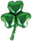 P'TIT CLOWN - St. Patrick's Day Aluminiumballon - Kleeblatt, Bier - Aufblasbar mit Luft oder Helium - Festliche Dekoration Irland, Bierfest (Klee, 43 cm)
